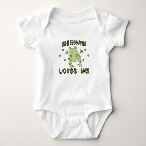 MeeMaw Loves Me Frog Baby Bodysuit