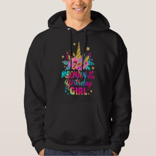 Meemaw Of The Birthday Girl Unicorn Birthday Tie Hoodie
