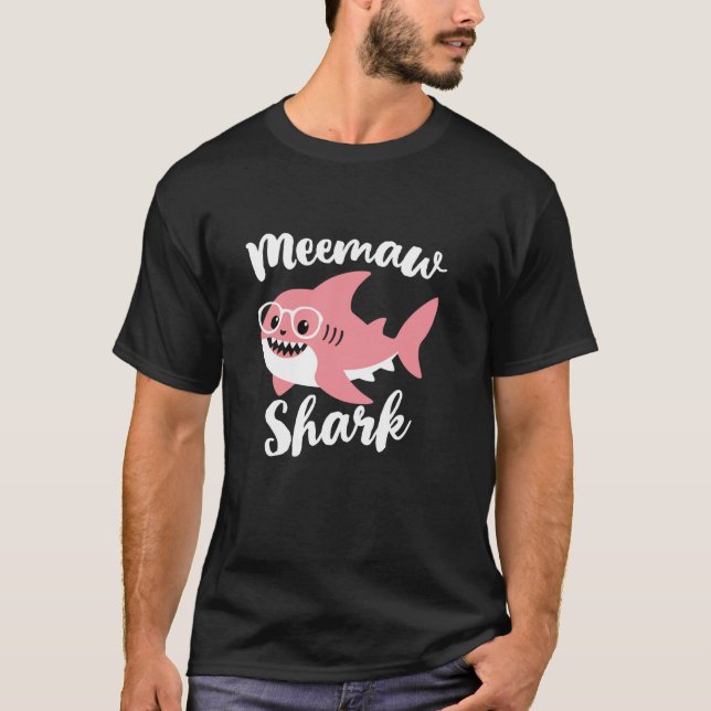 MeeMaw Shark Mother s Day Grandma Funny Mee Maw  T-Shirt (Front)