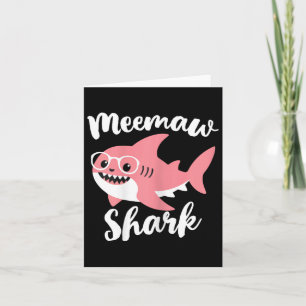 Meemaw Shark Mother's Day Grandma Funny Mee-maw Card