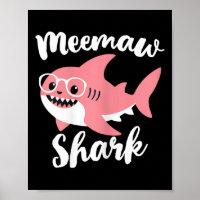Meemaw Shark Mother's Day Grandma Funny Mee-maw