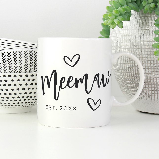 Meemaw Year Established Grandma Coffee Mug (Creator Uploaded)