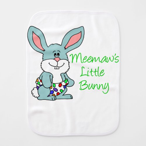 Meemaws Little Bunny Burp Cloth