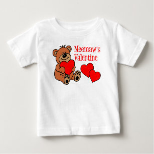 Meemaw's Valentine Bear Baby T-Shirt
