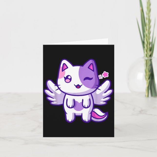 Meemeow Cute Cat Plu-shirt  Card (Front)