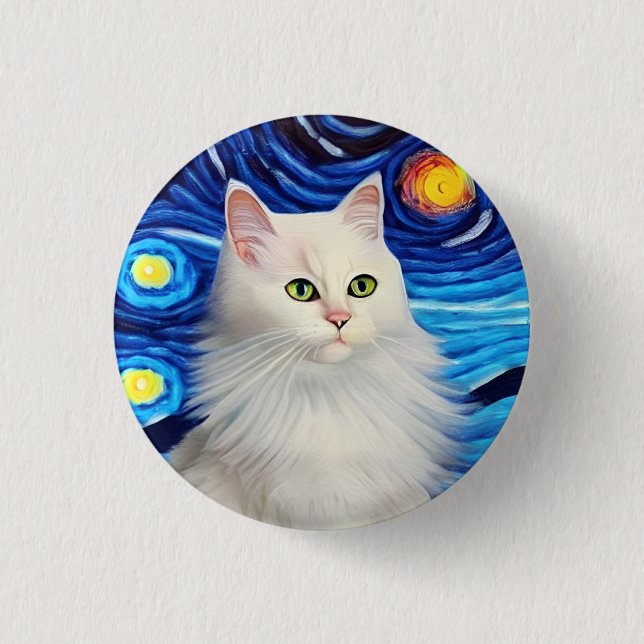 Meeow! 3 Cm Round Badge Button (Front)