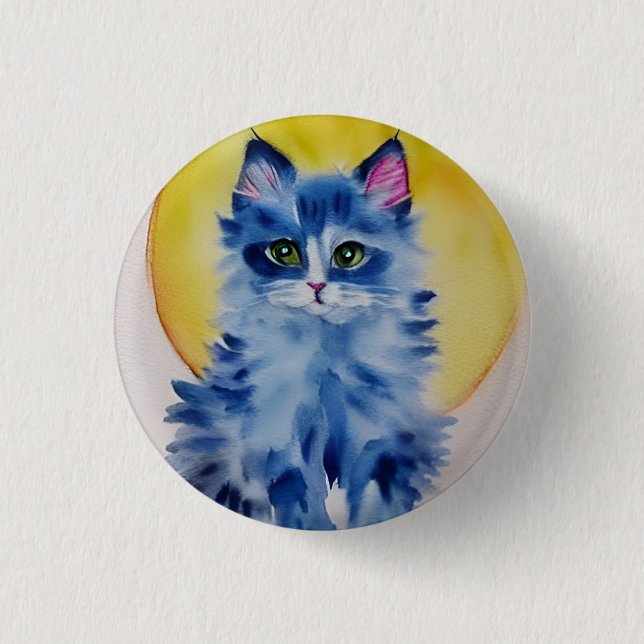 Meeow! 3 Cm Round Badge Button (Front)