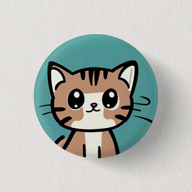 Meeow! 3 Cm Round Badge Button (Front)