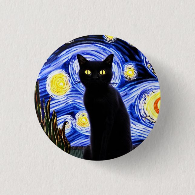 Meeow! 3 Cm Round Badge Button (Front)