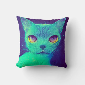 Meeow Face! Throw Pillow
