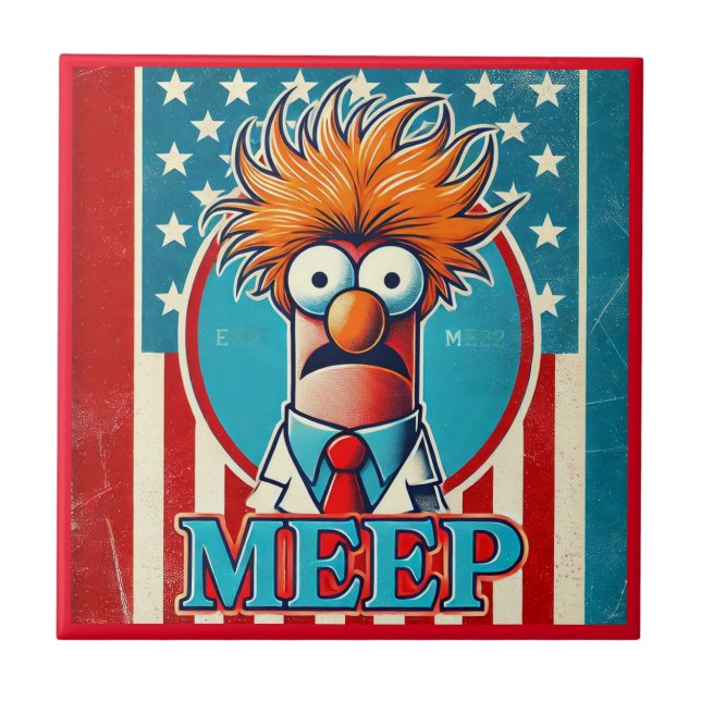 MEEP Trump Ceramic Tile (Front)