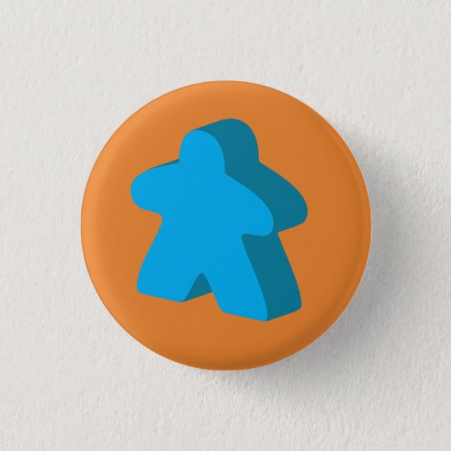 Meeple Button Orange  Blue