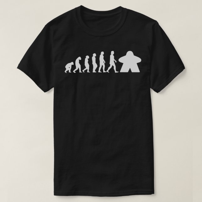 Meeple Evolution Funny Tabletop Gaming clothing  T-Shirt (Design Front)