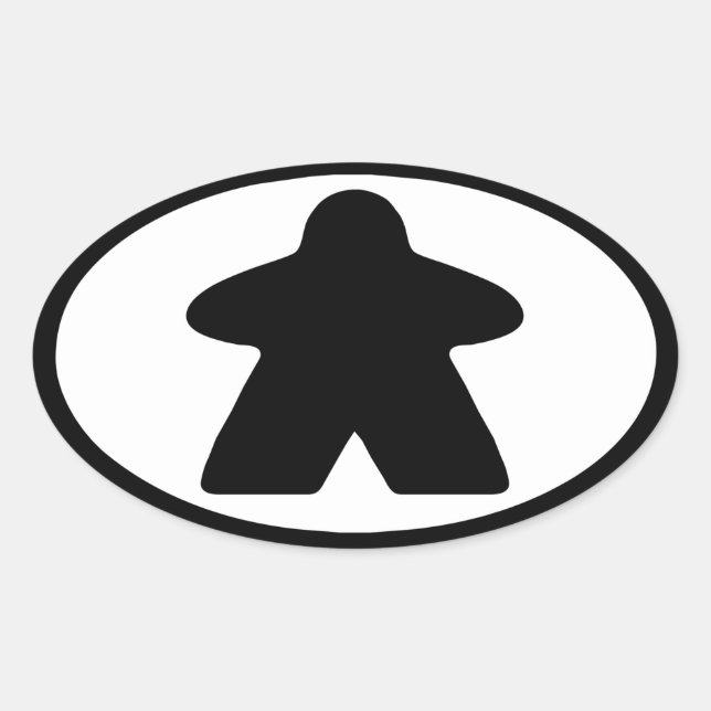 Meeple Nation Oval Sticker (Front)