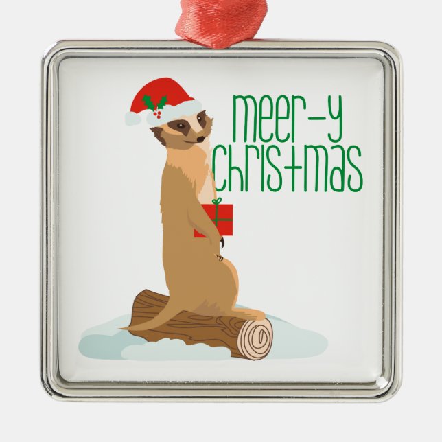 Meer-y Christmas Metal Ornament (Front)
