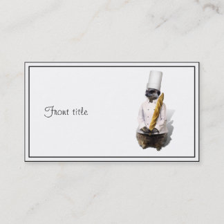 Meercat Chef  With Baguette Business Card