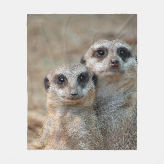 Meerkat 047 fleece blanket (Front)