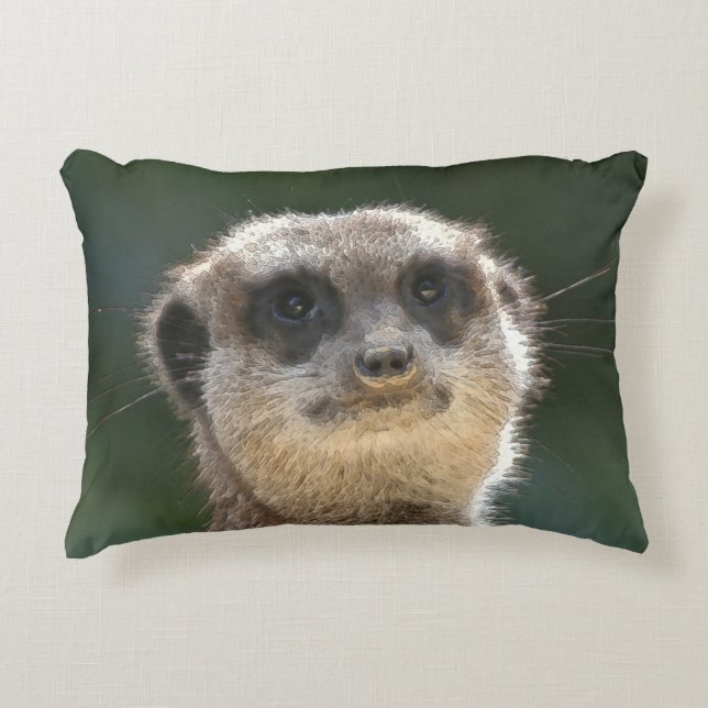 Meerkat 068 accent pillow (Front)