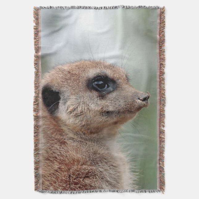 Meerkat 180 throw blanket (Front Vertical)