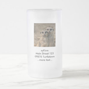 Meerkat_20170901_by_JAMFoto Frosted Glass Beer Mug