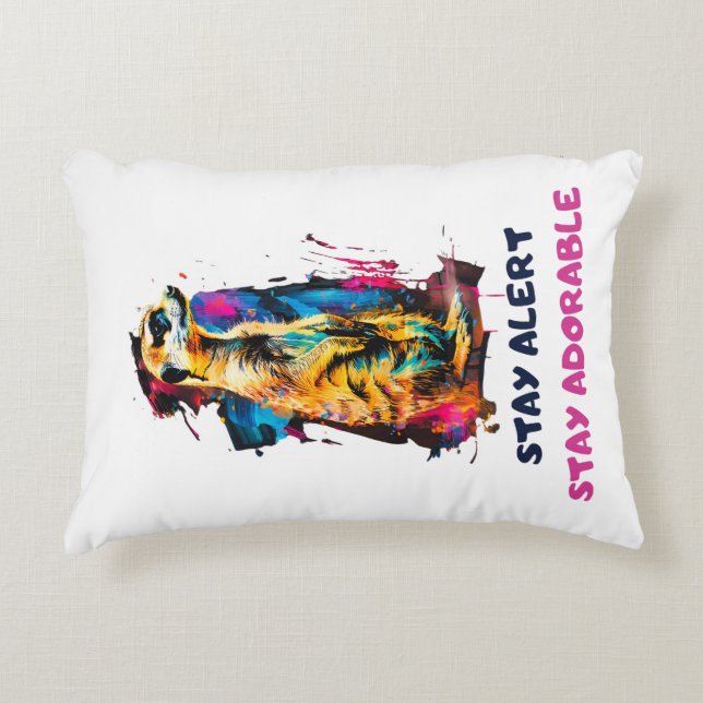 Meerkat Accent Pillow (Front)