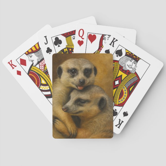 Meerkat Affection Poker Cards (Back)