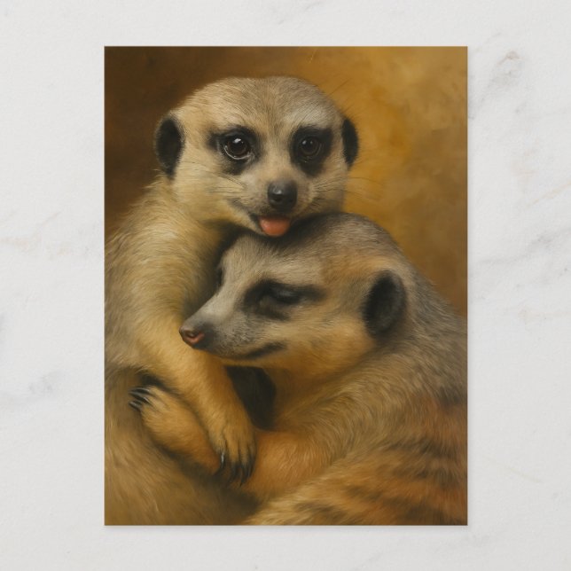 Meerkat Affection Postcard (Front)