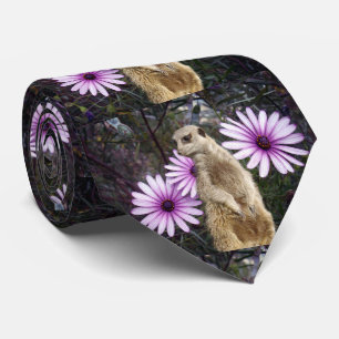 Meerkat And Daises, Neck Tie