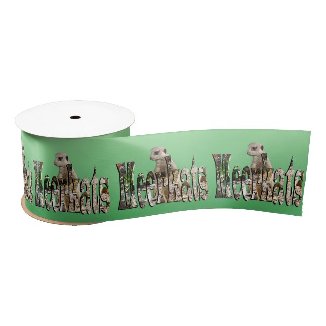 Meerkat And Meerkats Logo, Satin Ribbon (Spool)