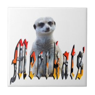 Meerkat And Meerkats Picture Logo, Ceramic Tile