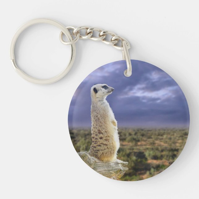 Meerkat And The Great Outdoors. Keychain (Front)