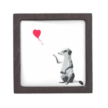 Meerkat And The Red Balloon Gift Box by OblivionHead at Zazzle