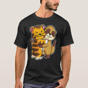 Meerkat And Tiger Cute Animals For Women Animal Hu T-Shirt