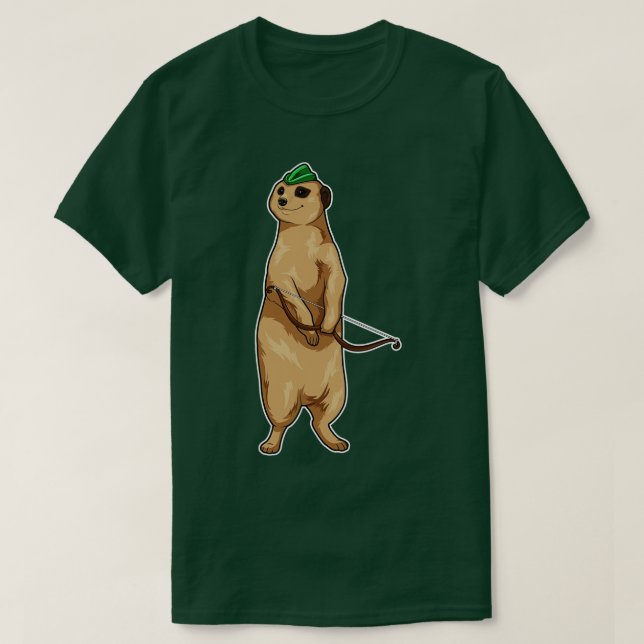 Meerkat Archer Bow T-Shirt (Design Front)