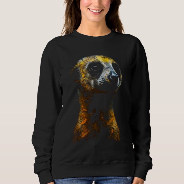 Meerkat Artwork - Animal Art Meerkat_2 Sweatshirt (Front)