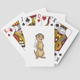 Meerkat as Bride with Veil Poker Cards