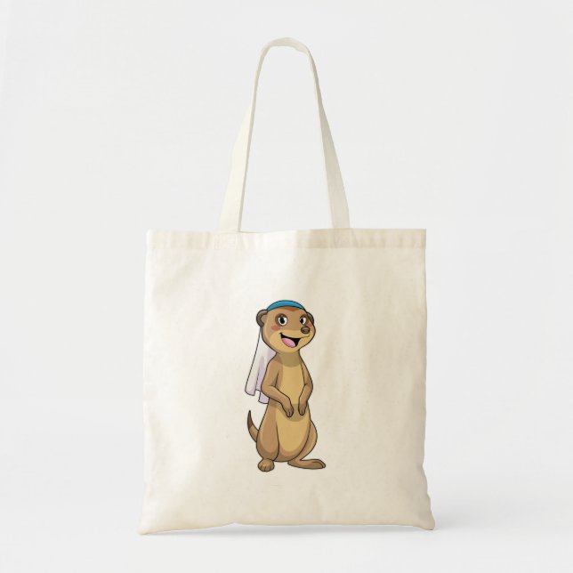 Meerkat as Bride with Veil Tote Bag (Front)