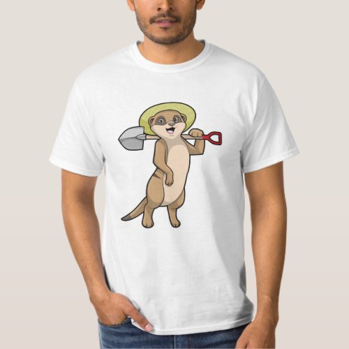 Meerkat as Farmer with Shovel T_Shirt