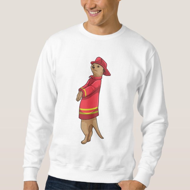 Meerkat as Firefighter with Helmet Sweatshirt (Front)