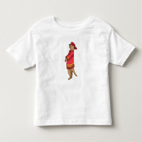 Meerkat as Firefighter with Helmet Toddler T_shirt