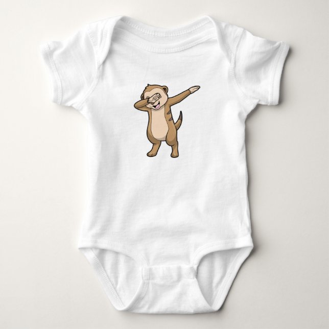 Meerkat as Hip Hop Dance Dab Baby Bodysuit (Front)