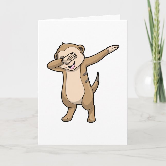 Meerkat as Hip Hop Dance Dab Card (Front)