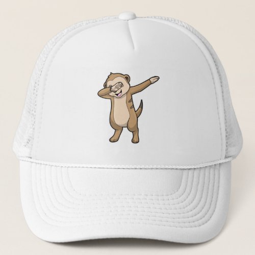 Meerkat as Hip Hop Dance Dab Trucker Hat