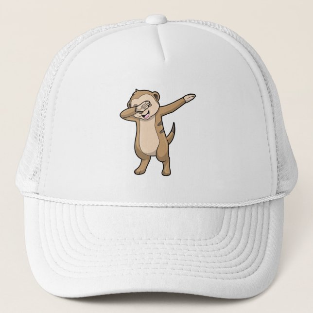 Meerkat as Hip Hop Dance Dab Trucker Hat (Front)