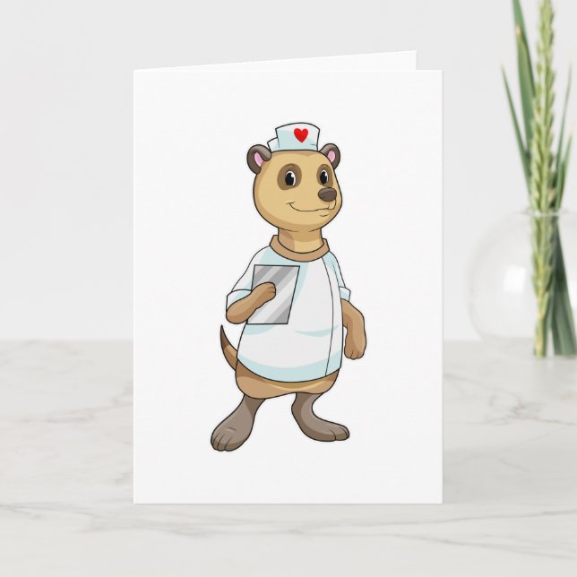 Meerkat as Nurse with Heart Card (Front)
