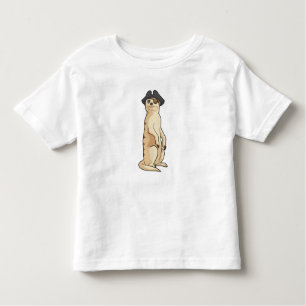 Meerkat as Pirate with Pirate hat Toddler T-shirt