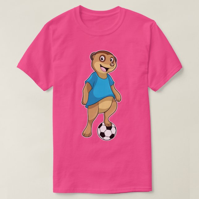 Meerkat as player with Soccer T-Shirt (Design Front)