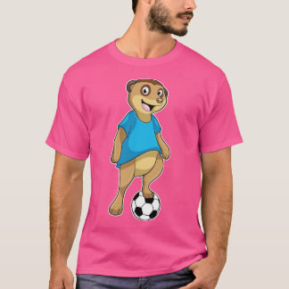 Meerkat as player with Soccer T-Shirt