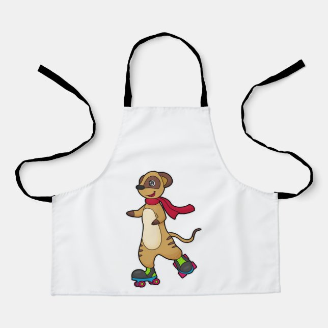 Meerkat as Skater with Roller skates Apron (Front)