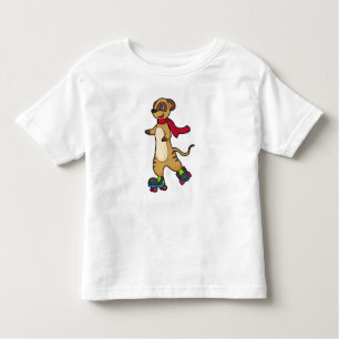 Meerkat as Skater with Roller skates Toddler T-shirt